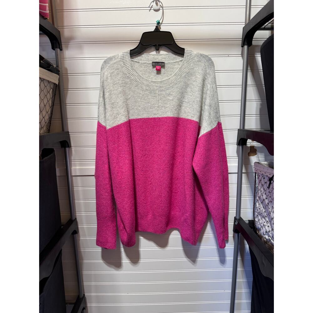 Vince Camuto Two Tone Crewneck Sweater Size S